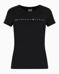 EA7 OFFICIAL STORE T-shirt Girocollo Dynamic Athlete In Tessuto Tecnico Natural Ventus7 Nero