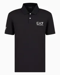 EA7 OFFICIAL STORE Polo Tennis Pro In Tessuto Tecnico Ventus7 Nero