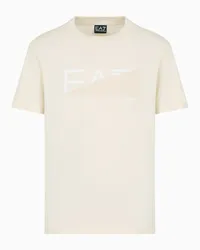 EA7 OFFICIAL STORE T-shirt Girocollo Graphic Series In Cotone Beige