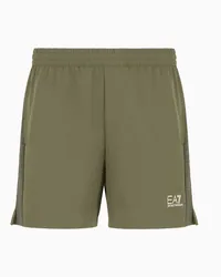 EA7 OFFICIAL STORE Shorts Tennis Pro In Tessuto Tecnico Ventus7 Militare