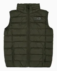 EA7 OFFICIAL STORE Gilet Imbottito Con Cappuccio Visibility Boy Militare