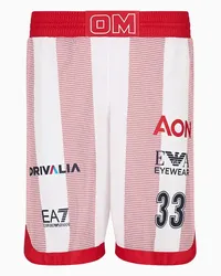 EA7 OFFICIAL STORE Olimpia Milano Shorts Replica Campionato 23/24 Mirotic