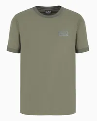 EA7 OFFICIAL STORE T-shirt Girocollo Tennis Club In Misto Viscosa Militare