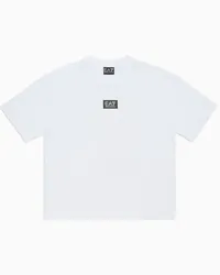 EA7 OFFICIAL STORE T-shirt Girocollo Logo Series In Cotone Bianco