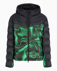 EA7 OFFICIAL STORE Bomber Imbottito Con Cappuccio Verde