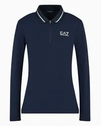 EA7 OFFICIAL STORE Polo Golf Pro A Maniche Lunghe In Tessuto Tecnico Ventus7 Blu