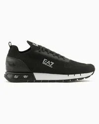 EA7 OFFICIAL STORE Sneakers Black & White Legacy Knit Bianco