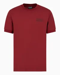 EA7 OFFICIAL STORE T-shirt Girocollo Tennis Club In Misto Viscosa Bordeaux