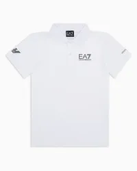 EA7 OFFICIAL STORE Polo Tennis Pro Boy In Tessuto Tecnico Ventus7 Bianco