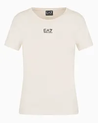 EA7 OFFICIAL STORE T-shirt Logo Series In Cotone E Modal Stretch Beige