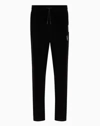 EA7 OFFICIAL STORE Pantaloni Soccer In Misto Cotone Nero