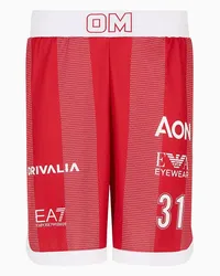 EA7 OFFICIAL STORE Olimpia Milano Shorts Replica Campionato 23/24 Shields