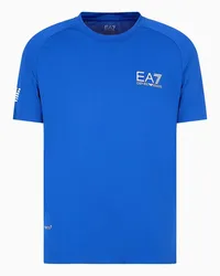 EA7 OFFICIAL STORE T-shirt Tennis Pro In Tessuto Tecnico Ventus7 Blu