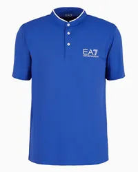 EA7 OFFICIAL STORE Polo Serafino Tennis Pro In Tessuto Tecnico Ventus7 Blu