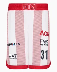 EA7 OFFICIAL STORE Olimpia Milano Shorts Replica Campionato 23/24 Shields