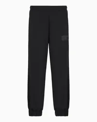 EA7 OFFICIAL STORE Pantaloni Jogger Over 7.0 In Misto Modal Stretch Nero