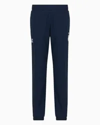 EA7 OFFICIAL STORE Italia Team Paris 2024 Pantaloni Jogger Uomo In Tessuto Tecnico Natural Ventus7 Blu