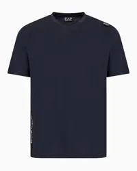 EA7 OFFICIAL STORE T-shirt Girocollo Logo Series In Cotone Blu