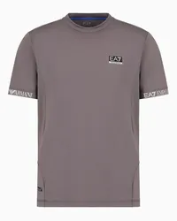 EA7 OFFICIAL STORE T-shirt Girocollo Dynamic Athlete In Tessuto Tecnico Ventus7 Grigio