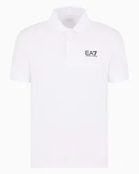 EA7 OFFICIAL STORE Polo Core Identity In Cotone Stretch Bianco