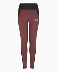 EA7 OFFICIAL STORE Leggings Dynamic Athlete In Tessuto Tecnico Vigor7 Marrone