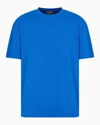 EA7 OFFICIAL STORE T-shirt Girocollo Graphic Series In Cotone Con Stampa Blu