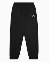 EA7 OFFICIAL STORE Pantaloni Jogger Logo Series Boy In Cotone Nero