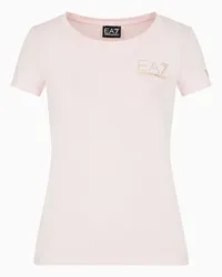 EA7 OFFICIAL STORE T-shirt Evolution In Jersey Di Misto Cotone Rosa