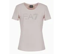 OFFICIAL STORE T-shirt Logo Series In Cotone Stretch Con Logo Strass