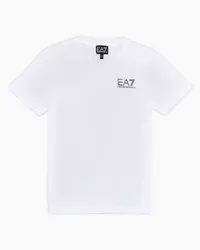 EA7 OFFICIAL STORE T-shirt Girocollo Core Identity Boy In Cotone Bianco