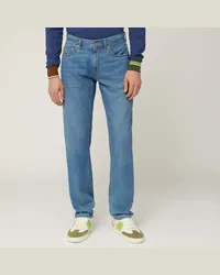 Harmont & Blaine Pantaloni Narrow Fit In Denim Blu