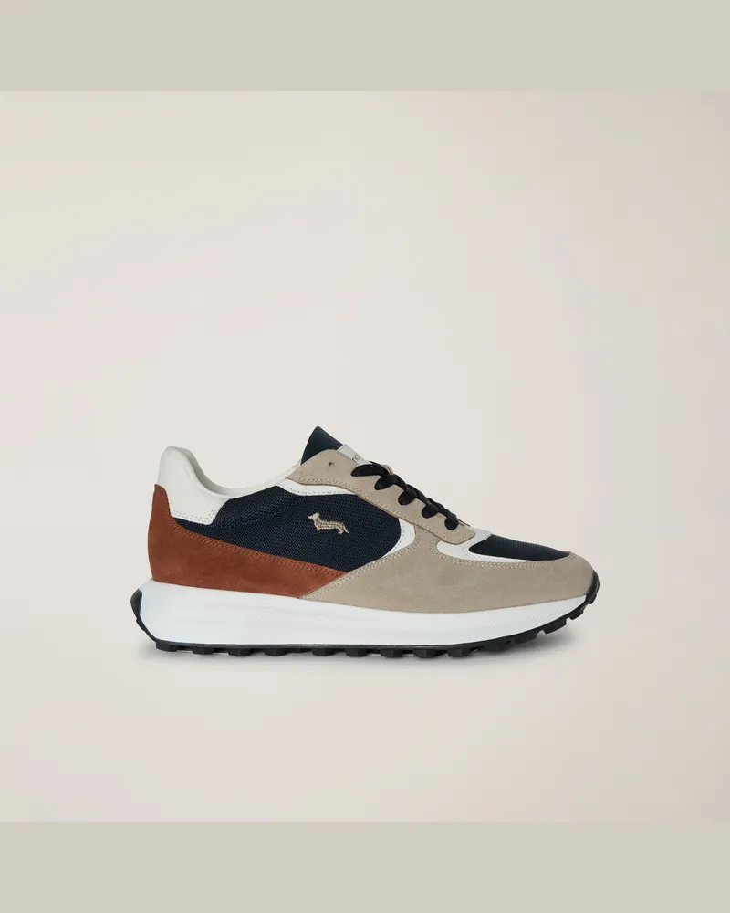 Harmont & Blaine Sneaker Mix Di Materiali Beige