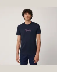 Harmont & Blaine T-Shirt Con Bassotto Laserato Blu