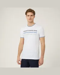 Harmont & Blaine T-Shirt Con Stampa Lettering Bianco