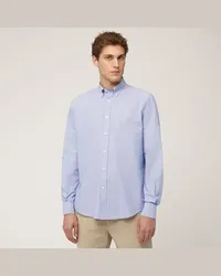 Harmont & Blaine Camicia In Cotone Chambray Blu