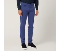 Pantalone Cinque Tasche In Cotone Stretch Elevated Utility - Uomo Pantaloni Blu Chiaro