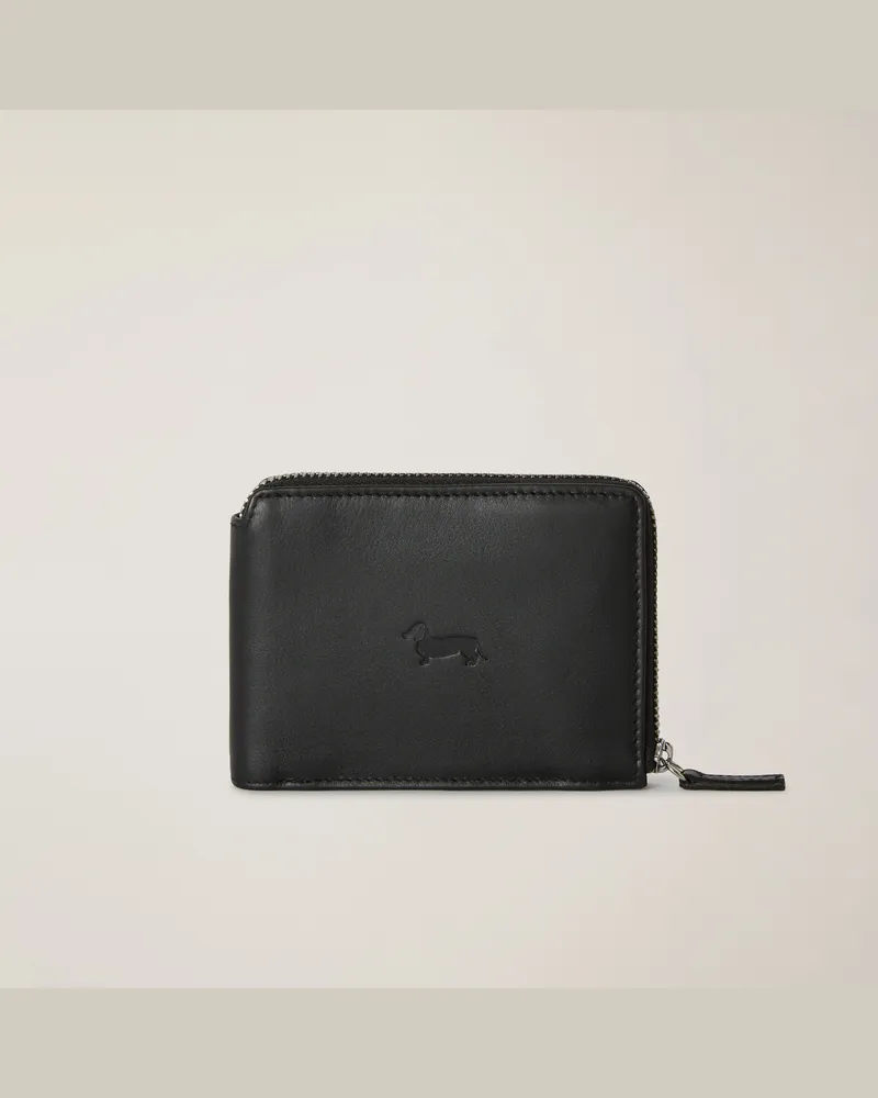 Harmont & Blaine Portafoglio Zip Around Logato Nero