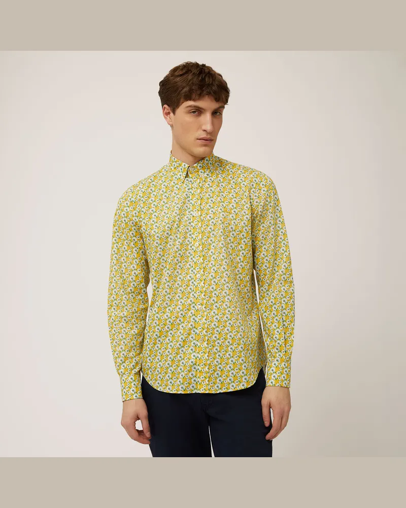 Harmont & Blaine Camicia Margherite All Over Giallo