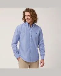 Harmont & Blaine Camicia In Popeline Di Cotone Organico A Righe Blu