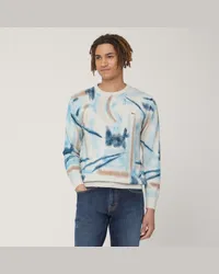 Harmont & Blaine Pullover Dipinto A Mano Blu