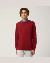 Harmont & Blaine Polo Con Colletto In Denim Rosso