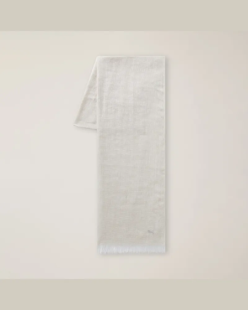 Harmont & Blaine Sciarpa In Lino Tinta Unita Bianco