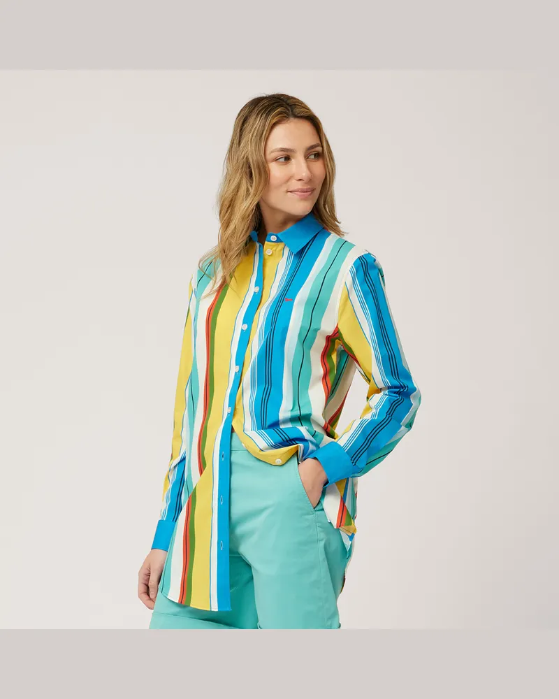 Harmont & Blaine Camicia Lunga Multicolor Giallo