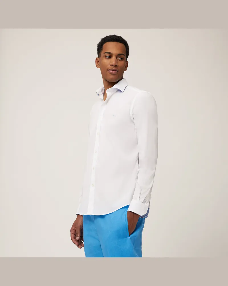 Harmont & Blaine Camicia In Cotone Stretch Bianco