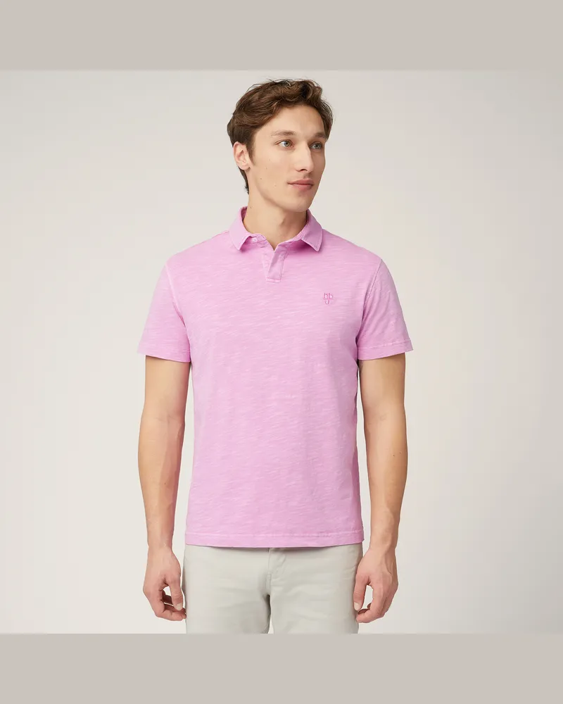 Harmont & Blaine Polo In Cotone Tinto In Capo Rosa