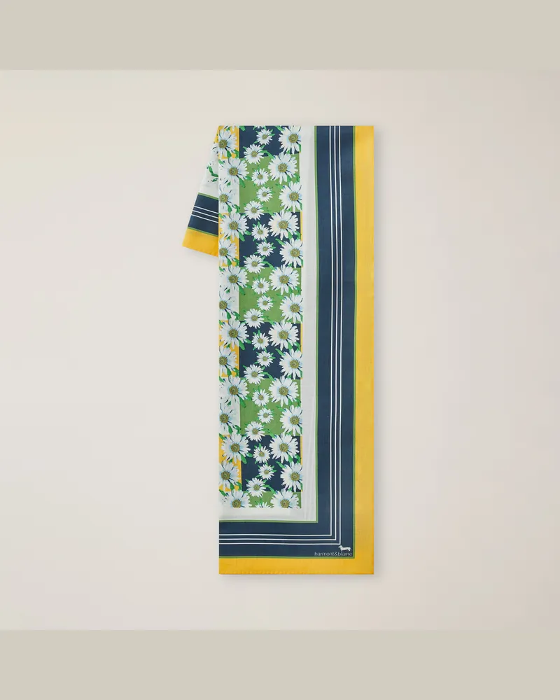 Harmont & Blaine Bandana Quadri E Margherite Giallo