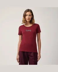 Harmont & Blaine T-Shirt Con Bassotto Decorato Rosso