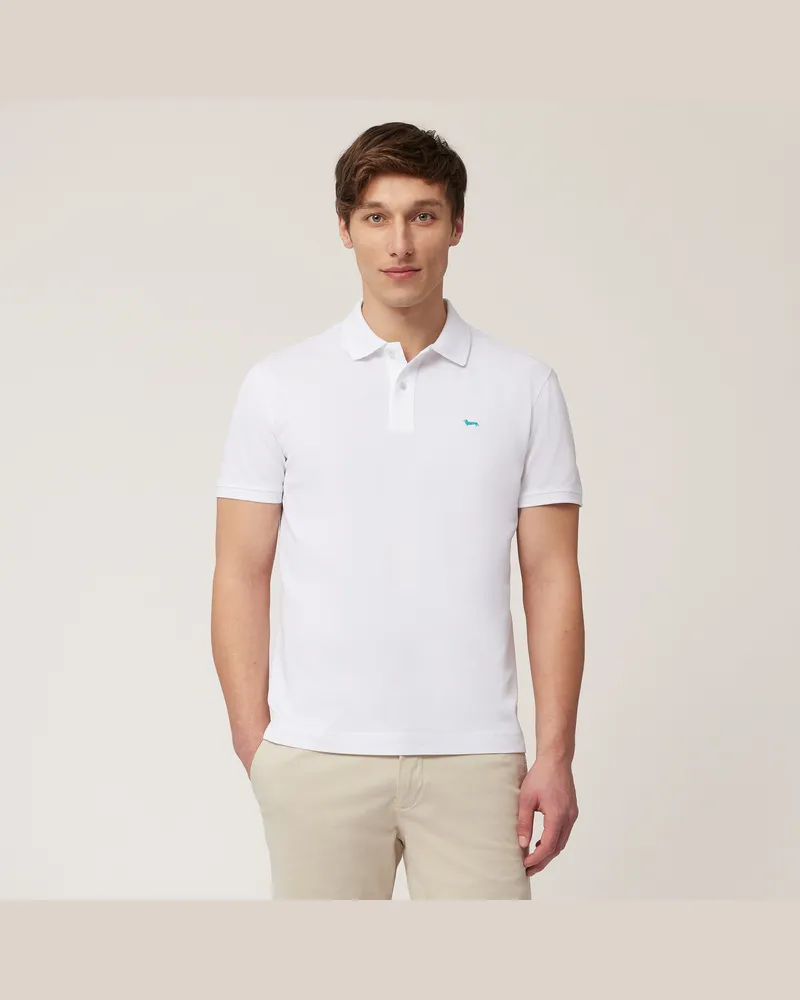 Harmont & Blaine Polo In Cotone Con Bassotto Bianco