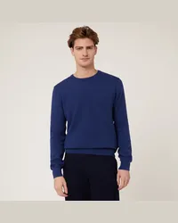 Harmont & Blaine Pullover Girocollo Effetto 3D Blu