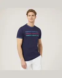 Harmont & Blaine T-Shirt Con Stampa Lettering Blu